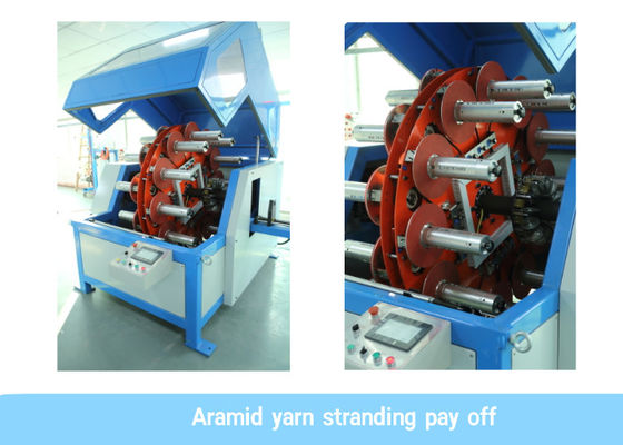 Máy dệt sợi Aramid 24 đầu 20N 120 vòng / phút Máy cáp quang